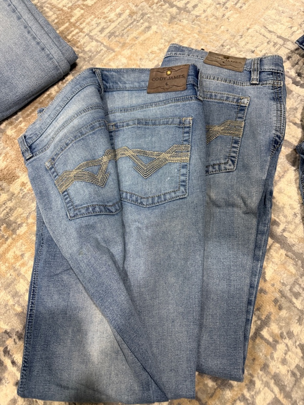 Cody James Light Blue Straight Leg Jeans